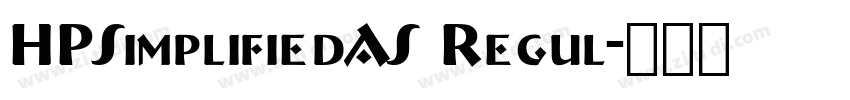 HPSimplifiedAS Regul字体转换